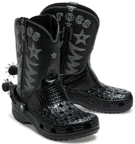 crocs cowboystiefel|Crocs Classic Cowboy Boot Black Mens